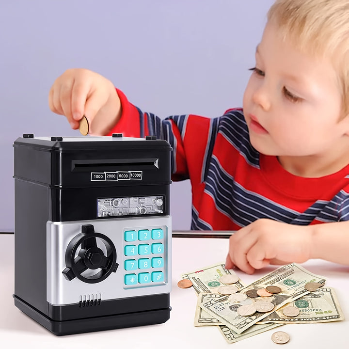 ATM Deposit Box Coin Deposit Box With Password, Kid-safe Money Jar With Automatic Grab Money Slot, Christmas, Thanksgiving Birthday Gift Toy Deposit Box For Girls And Boys Over 3 Years Old