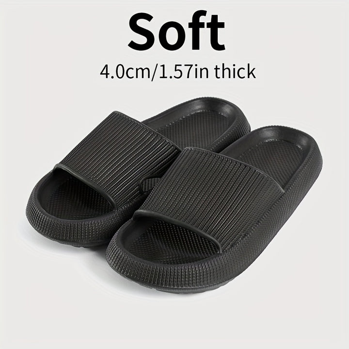 Men's Open Toe Soft Slippers, Lightweight Comfortable Non Slip Shoes