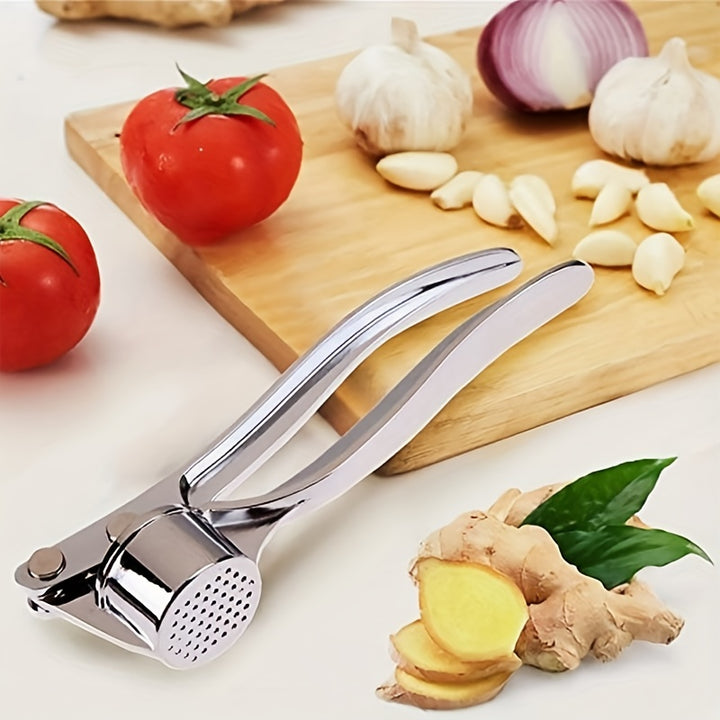 1 Piece Metal Garlic Press, Manually Handheld Crusher for Ginger, Kitchen Tools and Accessories