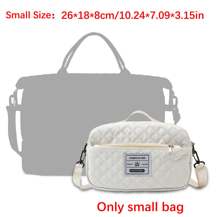 Large Capacity Water-Resistant Travel Duffle Bag - Fashionable Polyester Gym Yoga Tote with Adjustable Strap, Zipper Closure, Polyester Lining - Hand Washable