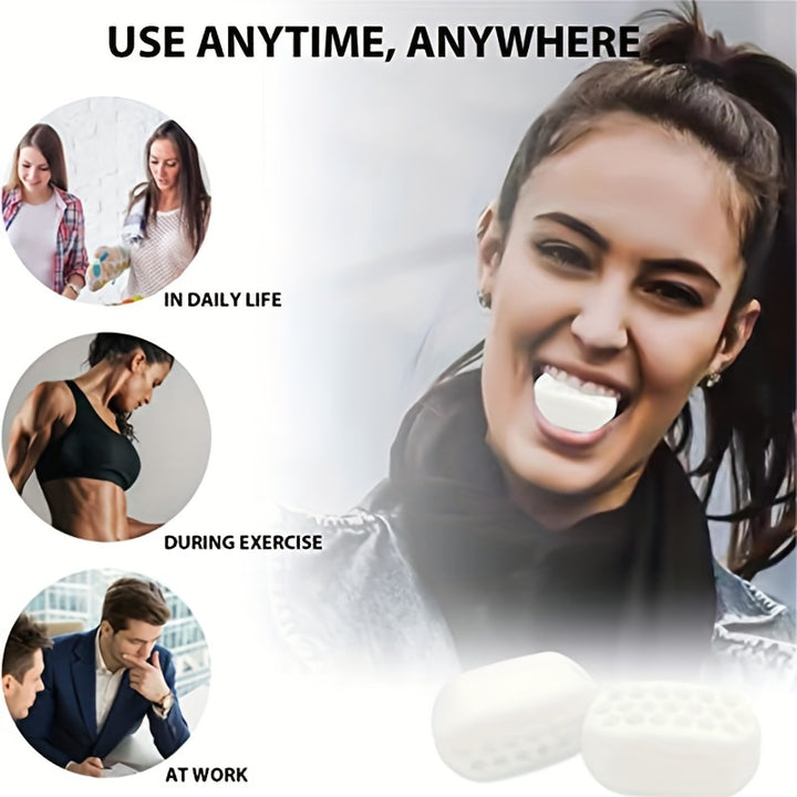 1pc Boule d'exercice pour la mâchoire Équipement de fitness Outil de levage des joues et du menton Tonification du visage Boules musculaires Jawliner