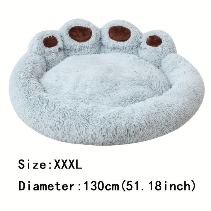 [Long Warm Soft Plush Cat Bed] Soft Long Plush Cat kennel dog kennel winter warm pet bed Cat Bed Cat Mat Animals Sleeping Sofa Christmas Gift