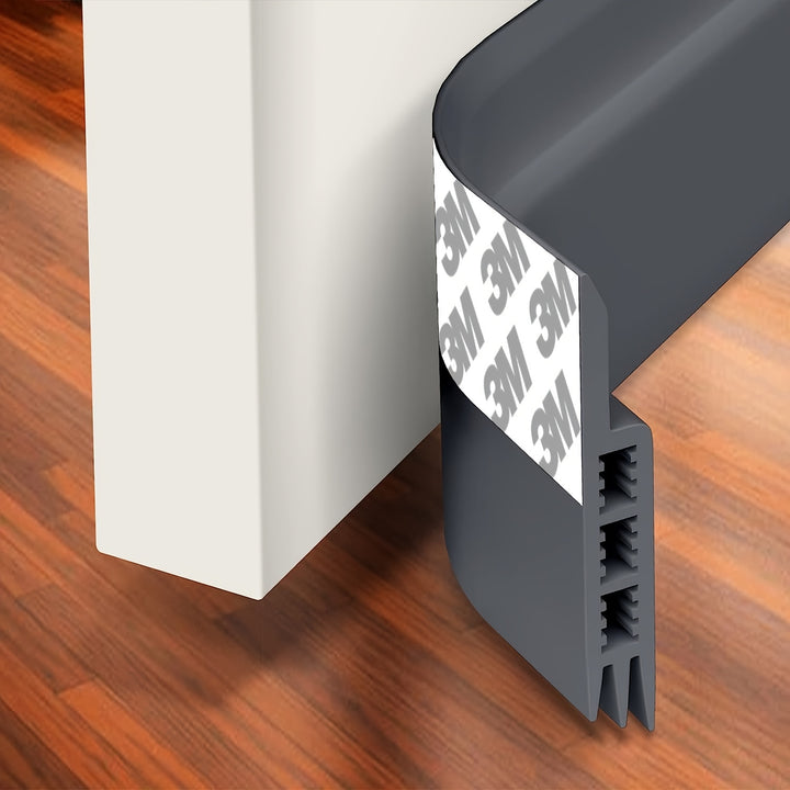 1pc Silicone Door Draft Stopper, Under Door Draft Blocker, Insulator Door Sweep Weather Stripping, Noise Stopper, Strong Adhesive 39" Length