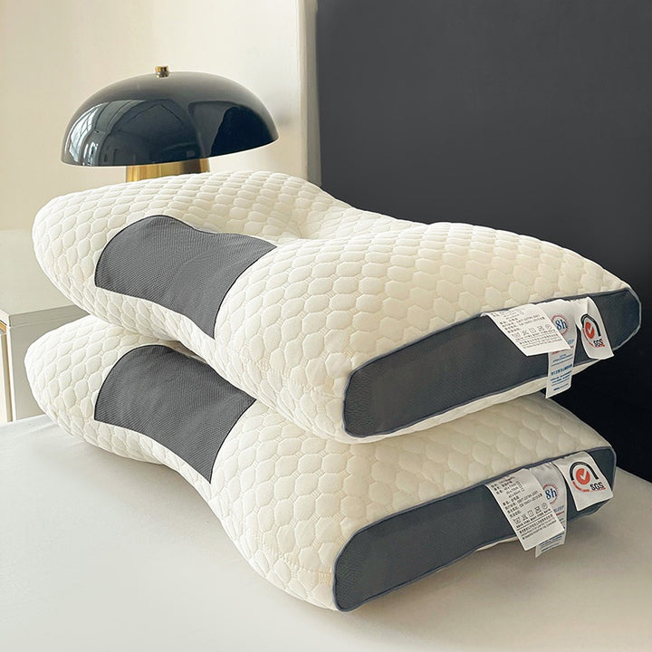 [Soft Massage Pillow] Soft Adjustable Ergonomic Knitted Massage Neck Pillow For Sleeping - Orthopedic Contour Support Pillow, High Quality Pillow Core, Removable Cove