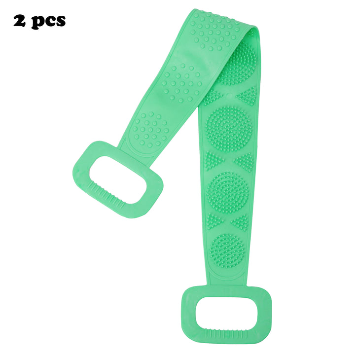 Silicone Body Scrubber Bath Brush, Exfoliating Shower Brush Bath Belt With Extra Long Strip And Handle For Easy Back Exfoliating, Rubbing Mud & Ash From Body Back, Skin-friendly, Soft And Comfortable