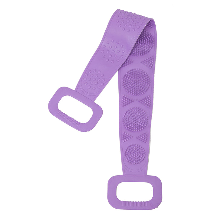 Silicone Body Scrubber Bath Brush, Exfoliating Shower Brush Bath Belt With Extra Long Strip And Handle For Easy Back Exfoliating, Rubbing Mud & Ash From Body Back, Skin-friendly, Soft And Comfortable