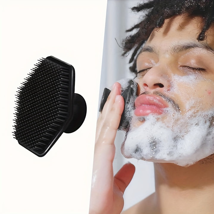 Men's Silicone Face Scrubber - Gentle Exfoliator Pad & Massager For Deep Cleansing And Dead Skin Removal, Fragrance-Free Personal Care