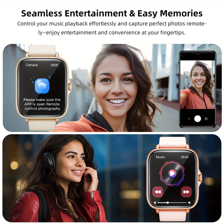 Multifunctional Sports Smart Watch For Men & Women, 1.83'' Full Touch Screen With Wireless Calling & Messaging, Pedometer, Fitness Tracker Smartwatch, for iPhone Android Cell Phones, Smartbands Fitness Watch For Women Men Fri