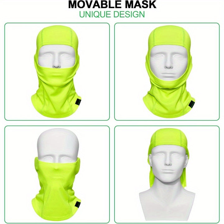 Breathable 3pcs Balaclava Ski Mask, Full Face Cover, Knit Fabric, Acrylic 88%, Polyester 12%, Hand Washable, for Outdoor Sports