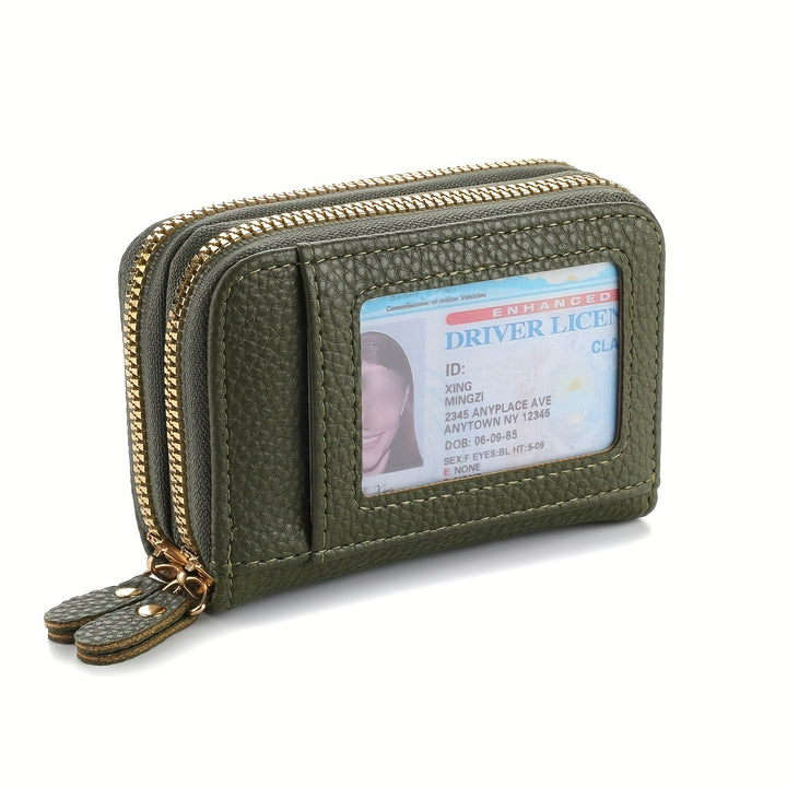 [Large Capacity] DEABOLAR Compact Dual Zipper Wallet | Large Capacity | for Women & Men | Lightweight & Stylish | Everyday Use