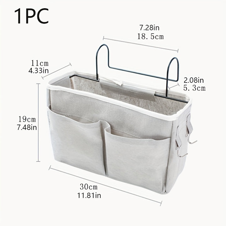 1pc Bedside Hanging Storage Basket - Space-Saving Snack Organizer, Desk Storage Rack, and Dormitory Essentials Holder - Perfect for Students, Dorm Rooms, and Small Spaces