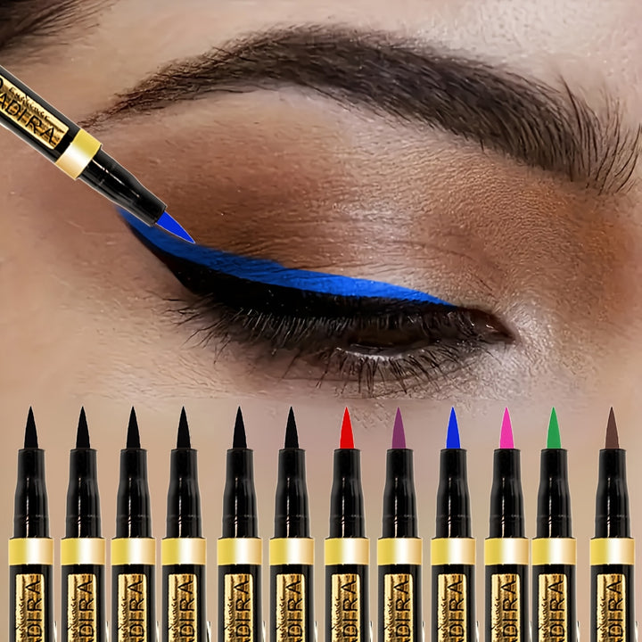 [Waterproof Smudge-Resistant] 12pcs Eyeliner Makeup Set | Waterproof, Smudge-Resistant, Easy To Apply | Ideal For Valentine's Day & Mother's Day & Christmas & Halloween And Other Gatherings | Includes 7 Vibrant Colors + Black