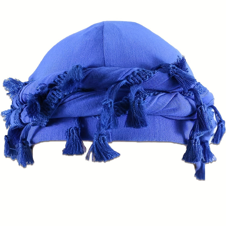 Turban For Men, Vintage Twist Head Wraps Durag With Tassel