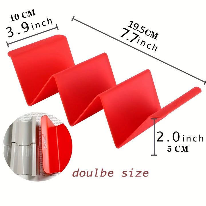 1pc/6pcs Colorful Taco Holder Stands - Premium Large Taco Tray Plates Holds Up To 3 Or 2 Tacos Each, PP Health Material Very Hard And Sturdy, Dishwasher & Microwave Safe