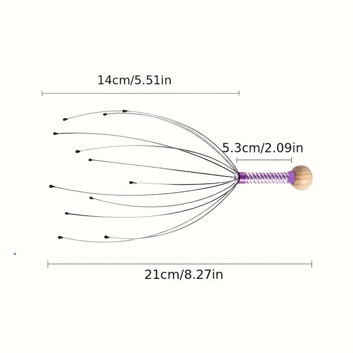 Massaggiatore per il cuoio capelluto Grattacapo per la testa Artigli per massaggio Massaggiatore per la testa di polpo Graffiatore per il cuoio capelluto Artiglio per massaggio - Regalo per la festa della mamma
