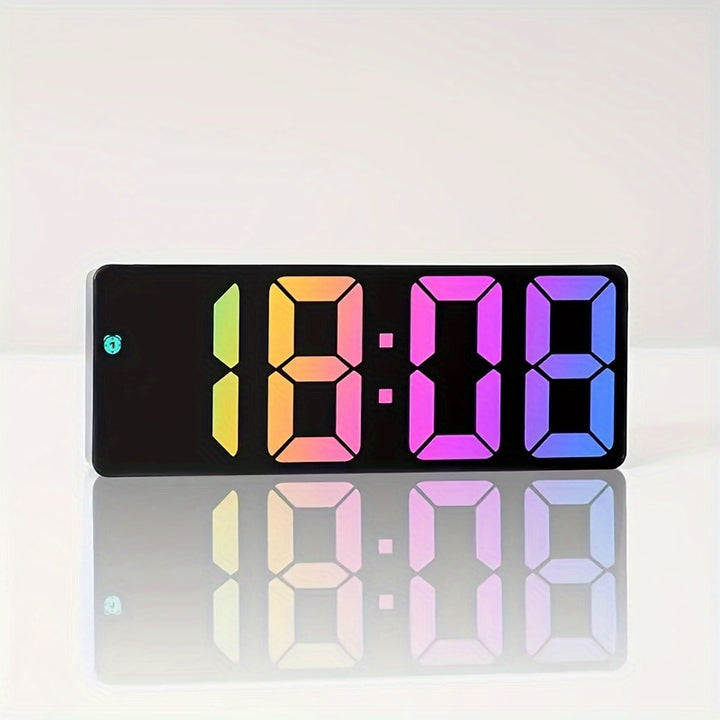 LED Digital Alarm Clock with Temperature Display - 3-Level Brightness, Silent Operation, USB Powered - Perfect for Bedroom & Home Decor