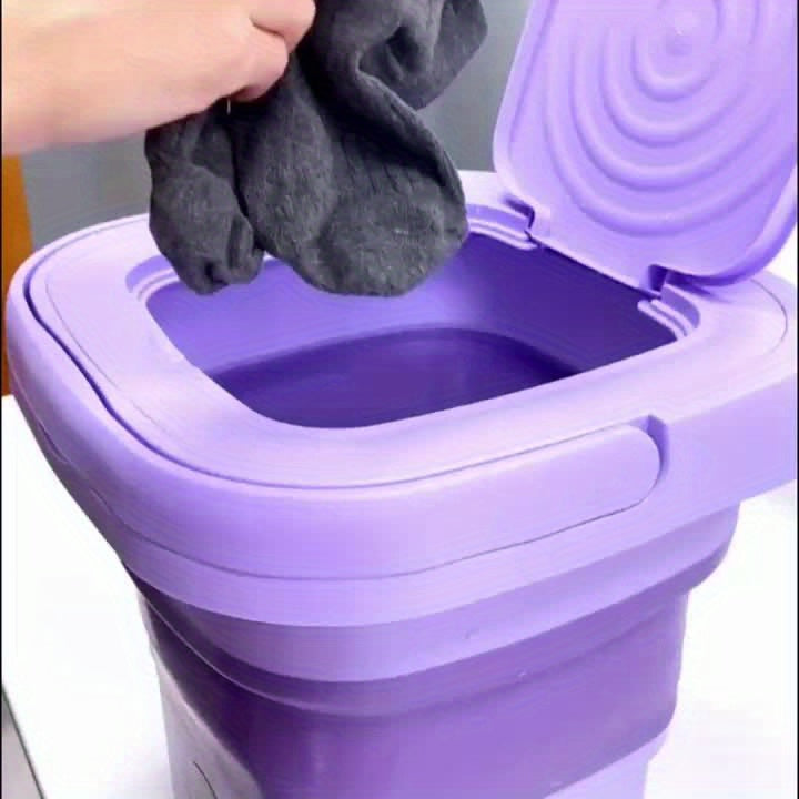 Portable Foldable 8L Mini Washing Machine - 3 Modes, Deep Cleaning, Soft Spin Dry for Business Trip, Home, RV, Washing Delicates