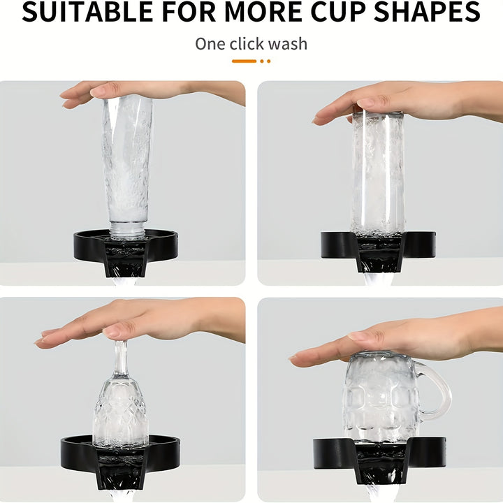 1pc Automatic Glass Cup Washer - Easy-Install, High-Pressure Cleaning, 50cm Pipe, Perfect for Quick Kitchen Faucet Rinse, No Electricity Required