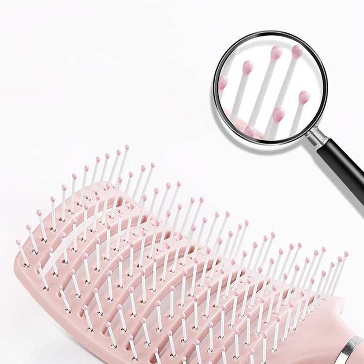 1pc ProDetangle Hair Brush - Effortless Detangling for Long, Thick, Curly, Tangled, Wet, and Dry Hair with Vented Design for Reduced Breakage and Frizz
