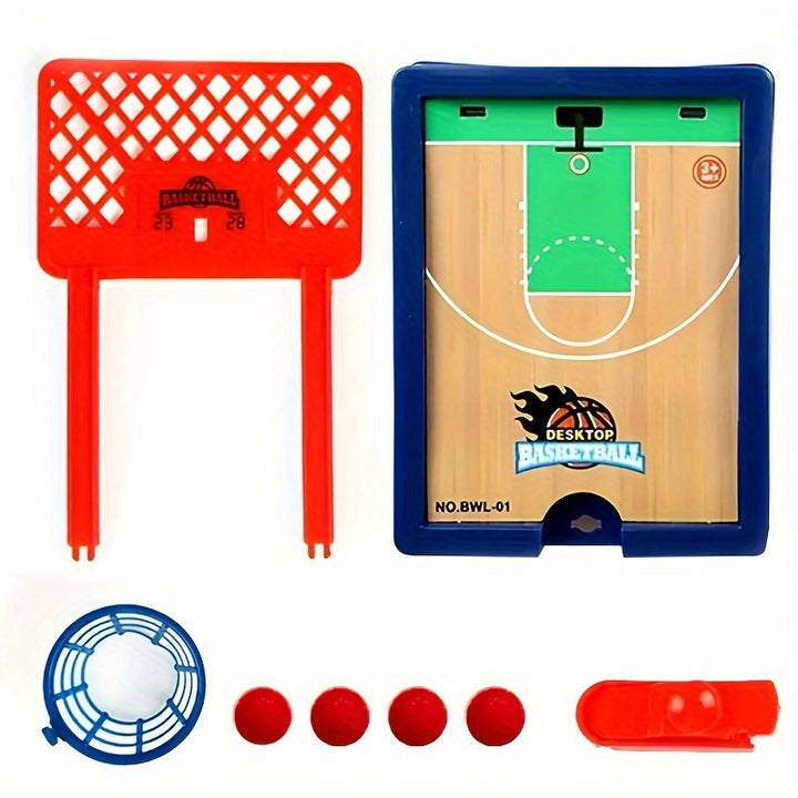 Two Person Tabletop Game Basketball Machine, Interactive Fun Finger Bouncing Basketball Circle Shooting Machine Toy, As Halloween, Chrismas Gift