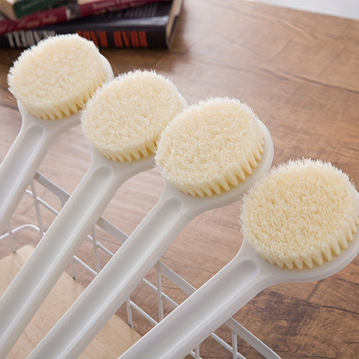 Long Handle Shower Brush with Exfoliating Scrubber for Body and Back - Massage and Exfoliate Skin in the Bathroom