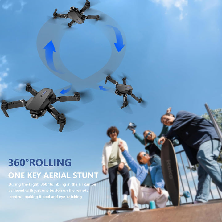 [Halloween] E88 Dual Camera Drone - Suitable for Beginners, Four-Axis Aircraft, Indoor and Outdoor Drones, Youngsters's Toy Drones, Perfect Gifts for Christmas, Halloween and Thanksgiving, Affordable Portable Aerial Photograp