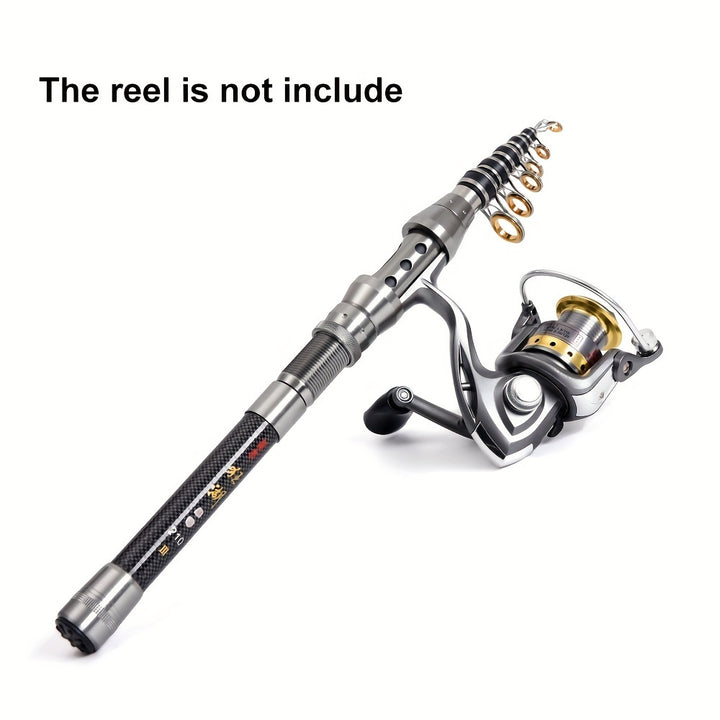 Ultra-Compact Carbon Fiber Telescopic Fishing Rod - Portable, Adjustable 1.5m to 2.4m Lengths for Saltwater Casting