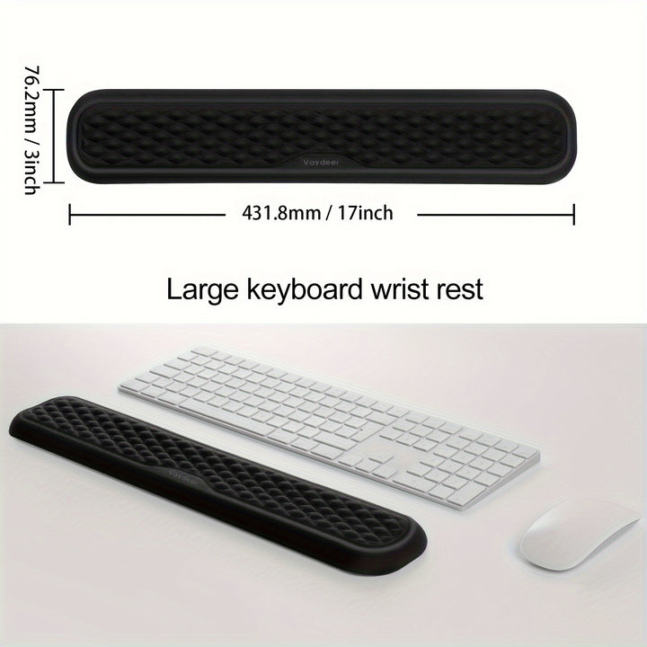 Soft Memory Foam Desk Ergonomic Keyboard and Mouse Wrist Rests: Comfortable Typing and Mousing Cushion Pads