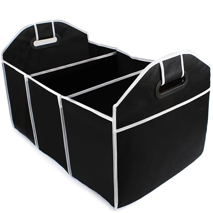 Foldable Black Car Trunk Cargo Storage Bag, Storage Box For Car And Trunk