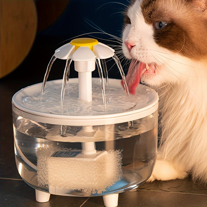 Whisper-Quiet 1.5L Transparent Pet Water Fountain - USB Powered, Easy Clean, BPA-Free for Cats & Small Pets