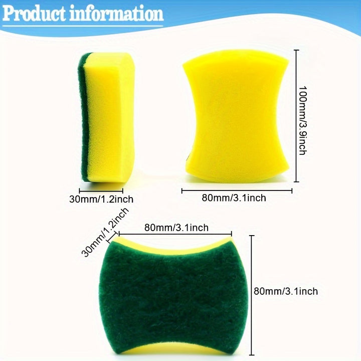 12pcs Heavy-Duty Kitchen Sponges - Durable, Scratch-Free Cleaning Power - High-Performance for Restaurant-Quality Results