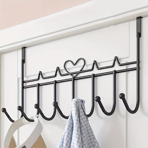 [Multi-Purpose Hook Rack Organizer] Contemporary Wall Mounted Hook Rack, Painted Finish, Multi-Purpose Organizer for Home and Office Use