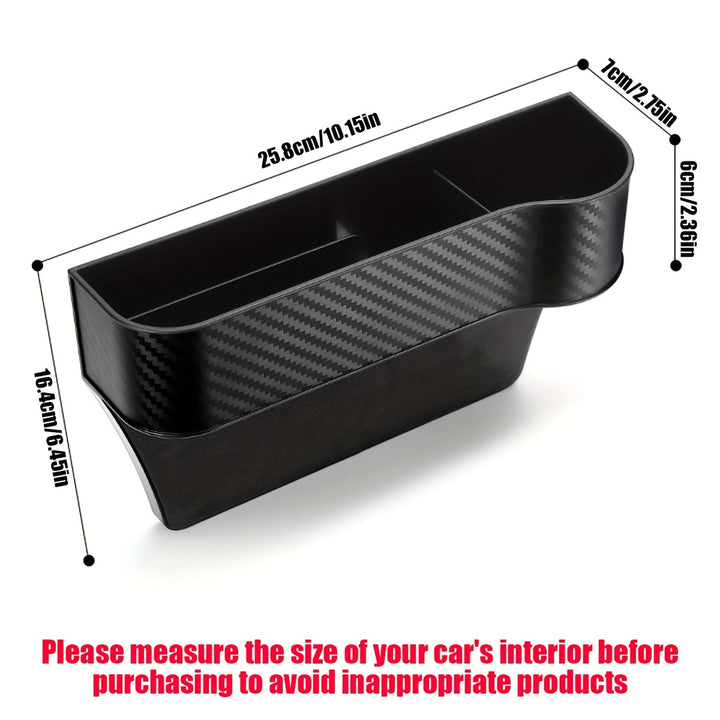 1pc Multifunctional Car Seat Gap Filler Organizer with Key Holder, Cup Holder, and Front Seat Side Storage Box
