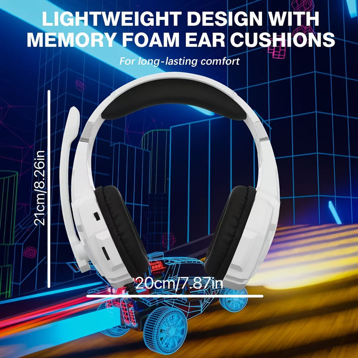 KOTION EACH G9000 Pro Gaming Headset, LED Light, 3.5mm Wired Stereo Headphones with Microphone, Anime/Movie/Video Game Theme, Sound Isolation, Push Button Volume Control, Tangle-Free Cable, with Compatible with Xbox Series X/