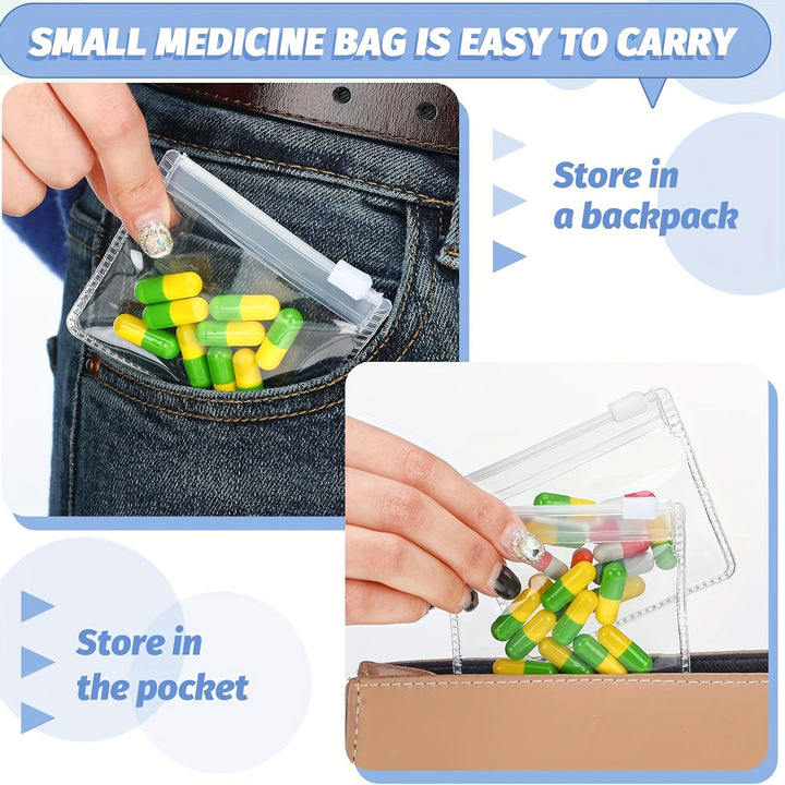 5/10/20 Reusable Medicine Bags, Zipper Medicine Bag Set, Bait Bag Jewelry Storage Bag Self-Sealing Medicine Storage Device and Travel Accessories, Other (Jewelry Boxes & Organizers)