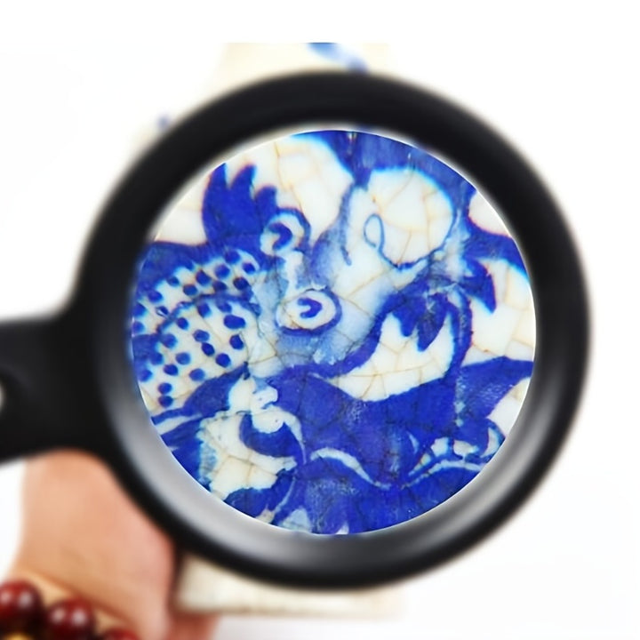 Lentille de grossissement à main 10X - Loupe éclairée par 12 LED pour la lecture, la réparation, les pièces, les personnes âgées