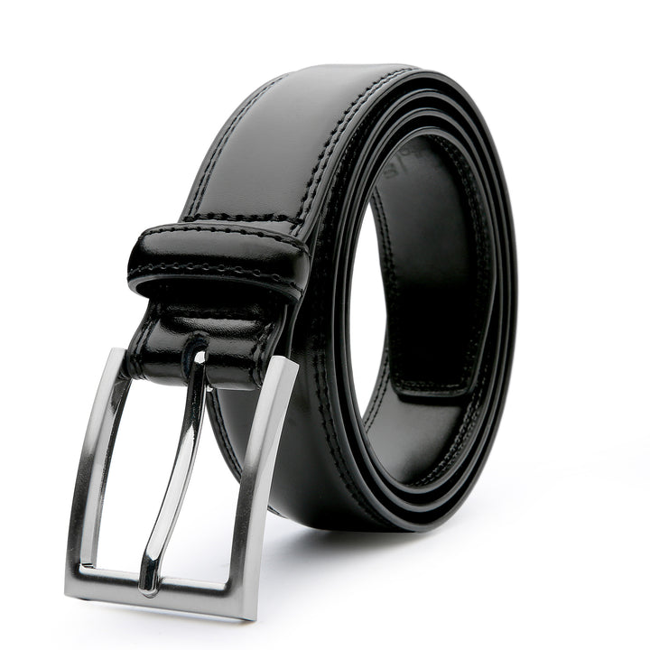 Men's Leather Belt, Fashion & Classic Casual Belt with Single Prong Buckle for Jeans, Pants, Work And Business, Gift for Dad & Husband
