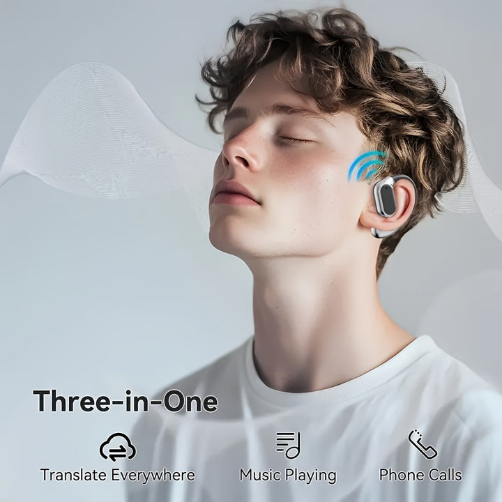 Translation Earphone - 144 Languages And Accents, Real-Time Language Translation, Wireless Connection, for IOS And Android, Perfect for Travel And Business Learning, Travel, Fashion Translators Headphones