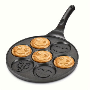 Mini Maker de Pancakes Antiadherente Duradero, Fácil de Limpiar con 7 Moldes Divertidos, Perfecto para Niños y Desayunos Creativos