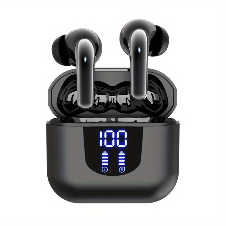 LAN XUN Wireless Headphones, Wireless 5.3 Earbuds, 13mm Speaker, 30H Playtime, Type-C Fast Charging Box, Stereo Wireless In-Ear Headset