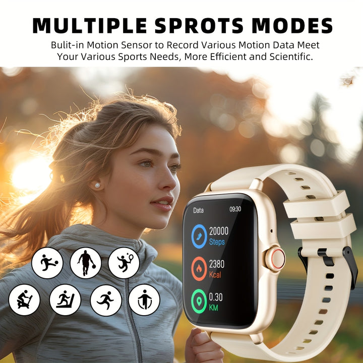 Multifunctional Sports Smart Watch For Men & Women, 1.83'' Full Touch Screen With Wireless Calling & Messaging, Pedometer, Fitness Tracker Smartwatch, for iPhone Android Cell Phones, Smartbands Fitness Watch For Women Men Fri