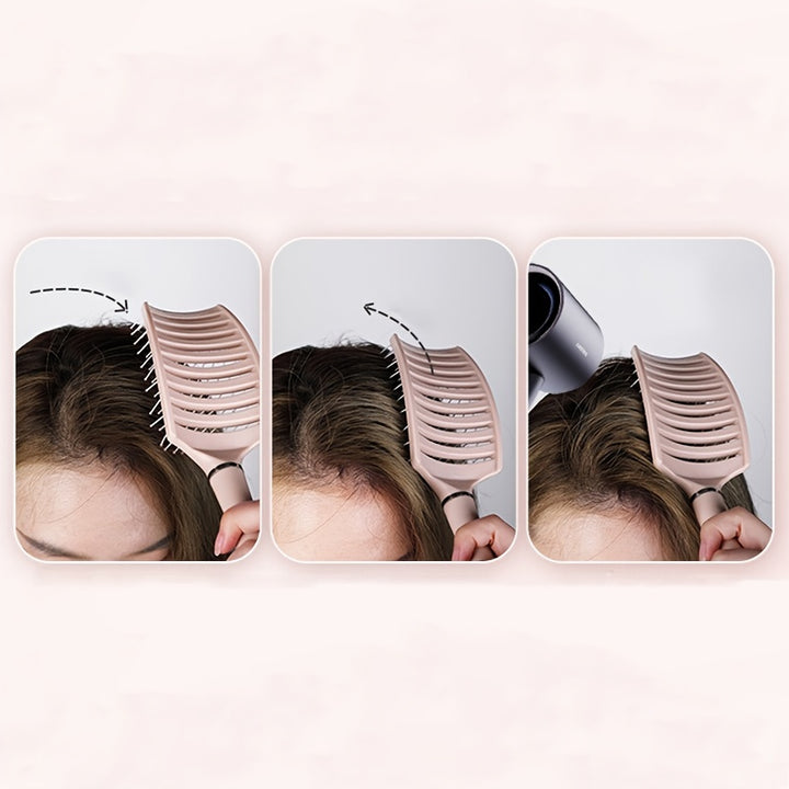 1pc ProDetangle Hair Brush - Effortless Detangling for Long, Thick, Curly, Tangled, Wet, and Dry Hair with Vented Design for Reduced Breakage and Frizz