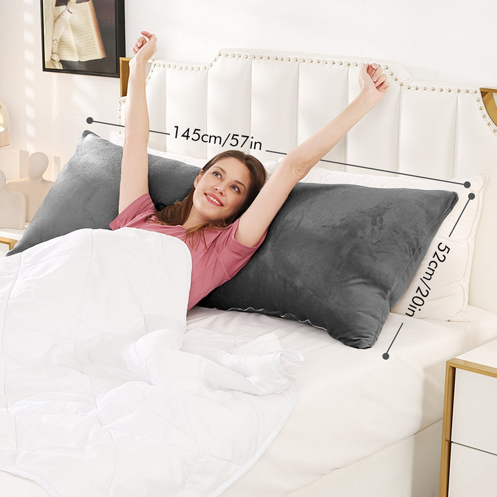 60-inch J-Shaped Full Body Pillow, Maternity Pillow, Maternity Full Body Pillow with Velvet Pillowcase, Full Body Pillow with Back, Leg, And Tummy Support, Helps Ensure Adequate, Comfortable Sleep