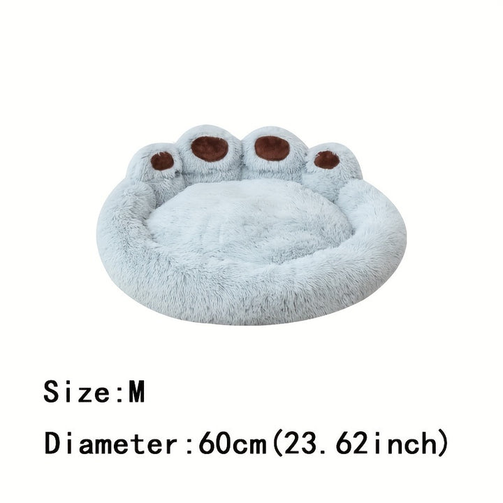 [Long Warm Soft Plush Cat Bed] Soft Long Plush Cat kennel dog kennel winter warm pet bed Cat Bed Cat Mat Animals Sleeping Sofa Christmas Gift