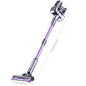 Lubluelu 202 Cordless Stick Vacuum Cleaner, 25KPa Powerful, Lightweight, 6-in-1, No Cord, for Carpet, Floor, Pet Hair, Hard Surface, 110V-240V, European Plug, 2200mAh Lithium Battery, Aluminum Material