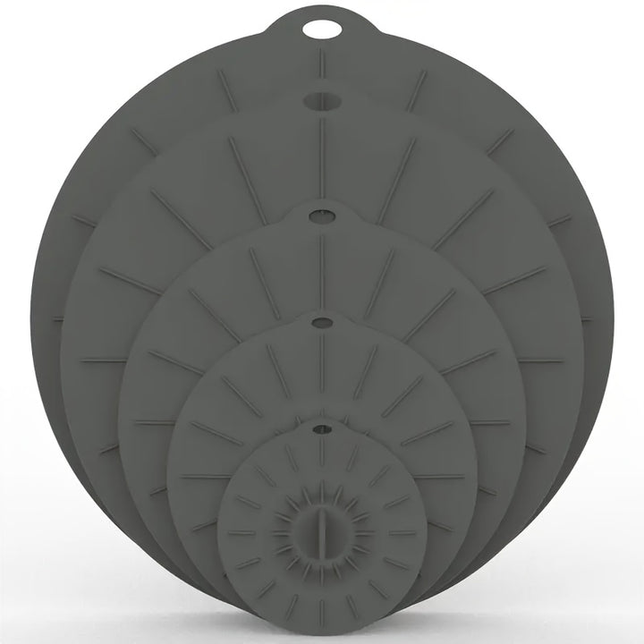 [Heat Resistant Silicone Covers] 5pcs Heat Resistant Silicone Microwave Covers - Reusable Suction Lids for Bowls, Cups, Plates, Pots & Pans - Oven, Fridge & Freezer Safe, Dishwasher Safe, Easy to Clean - Fits Various Sizes (4