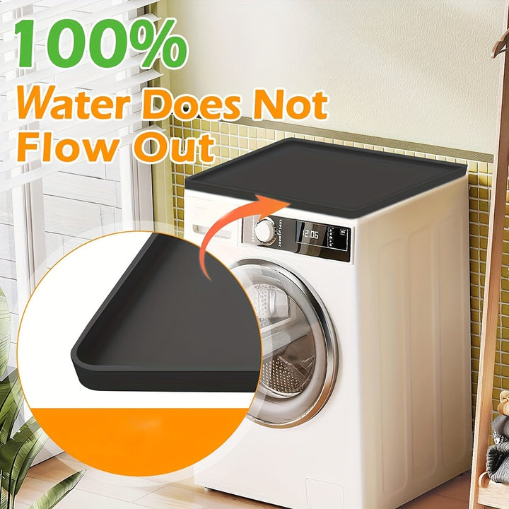 Washing Machine Storage Mat, Non-Slip Waterproof Washer Dryer Top Cover, Laundry Detergent and Fabric Softener Organizer, Washing Machine Accessory - 1 Pc