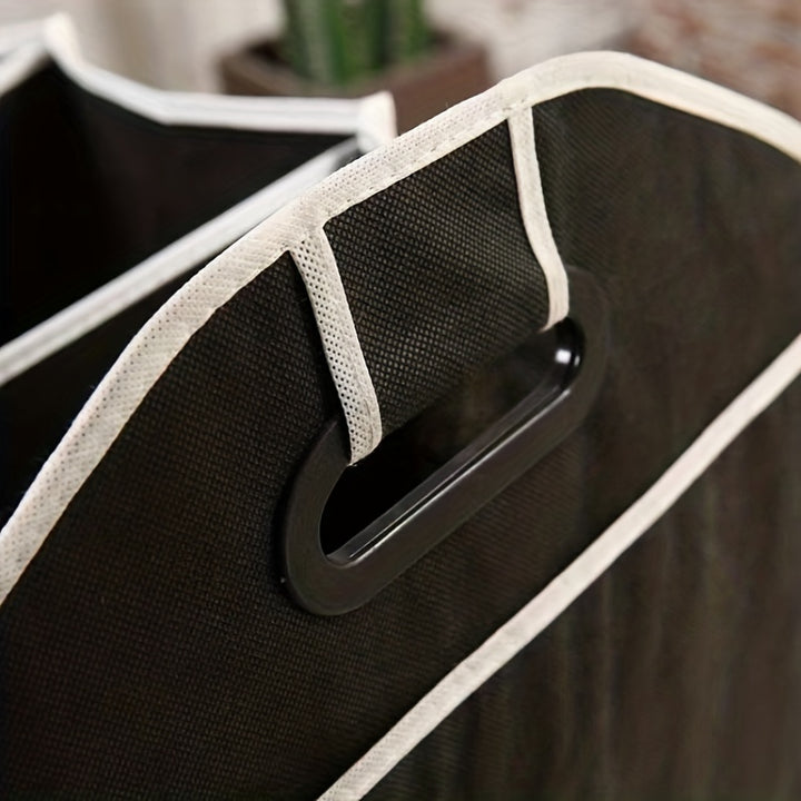 Foldable Black Car Trunk Cargo Storage Bag, Storage Box For Car And Trunk