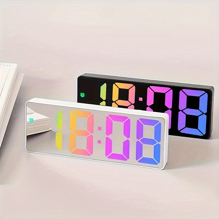 LED Digital Alarm Clock with Temperature Display - 3-Level Brightness, Silent Operation, USB Powered - Perfect for Bedroom & Home Decor