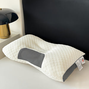 [Soft Massage Pillow] Soft Adjustable Ergonomic Knitted Massage Neck Pillow For Sleeping - Orthopedic Contour Support Pillow, High Quality Pillow Core, Removable Cove